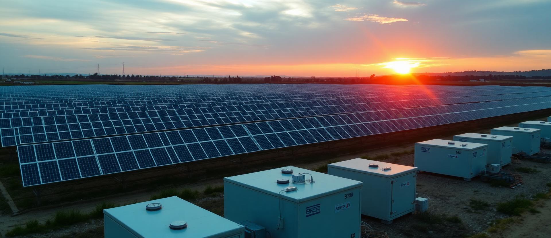 Planta solar fotovoltaica con sistema de baterías
